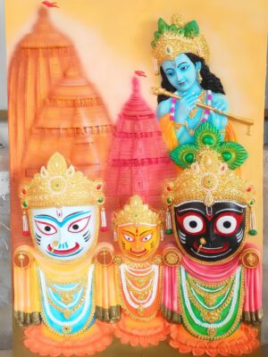 Lord Jaganath Swamy Wall Sculpture - 4.5x3ft