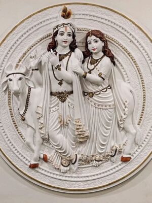 Radha Krishna Wall Sculpture - 4x4ft