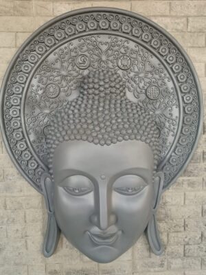 Lord Buddha Round Wall Sculpture - 4.5x3.5ft