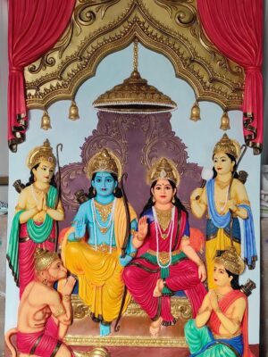 Ram Darbar Wall Sculpture - 6.5x4ft